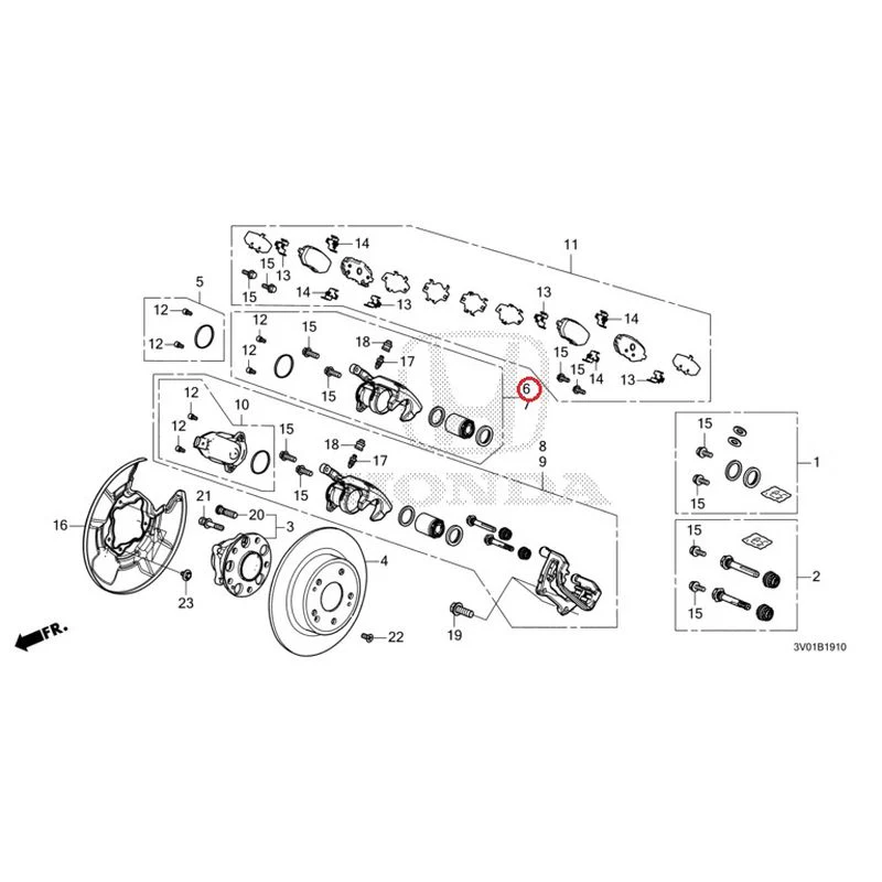 [NEW] JDM HONDA ZR-V RZ3 2023 Rear Brake GENUINE OEM - Image 7