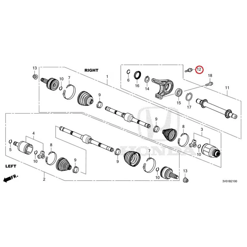 [NEW] JDM HONDA ZR-V RZ3 2023 Front Drive Shaft/Half Shaft GENUINE OEM - Image 15