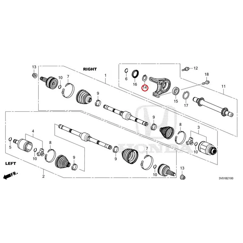 [NEW] JDM HONDA ZR-V RZ3 2023 Front Drive Shaft/Half Shaft GENUINE OEM - Image 17