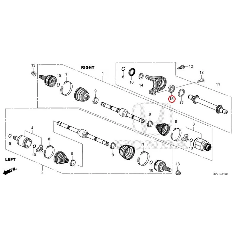 [NEW] JDM HONDA ZR-V RZ3 2023 Front Drive Shaft/Half Shaft GENUINE OEM - Image 18