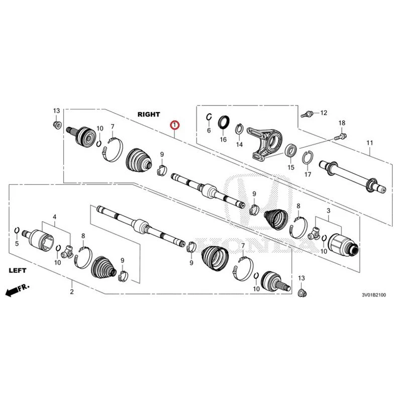 [NEW] JDM HONDA ZR-V RZ3 2023 Front Drive Shaft/Half Shaft GENUINE OEM - Image 2