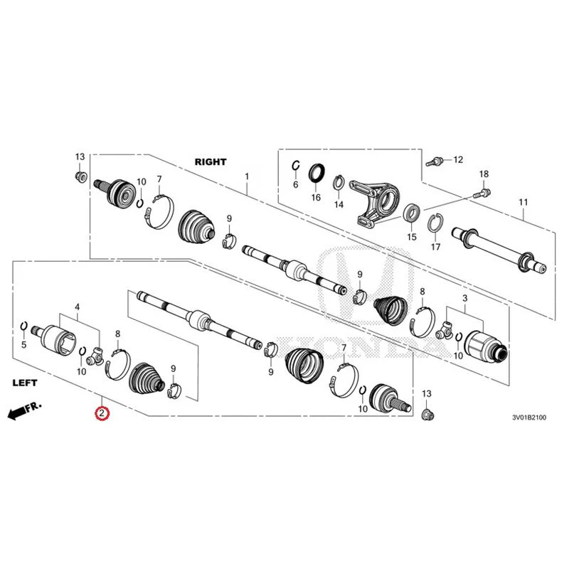 [NEW] JDM HONDA ZR-V RZ3 2023 Front Drive Shaft/Half Shaft GENUINE OEM - Image 3