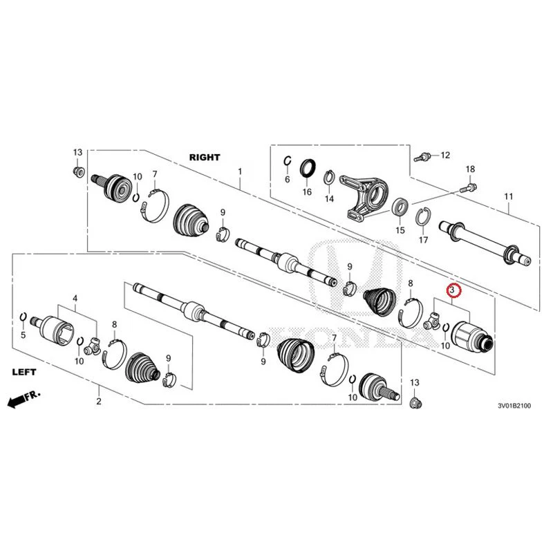 [NEW] JDM HONDA ZR-V RZ3 2023 Front Drive Shaft/Half Shaft GENUINE OEM - Image 4