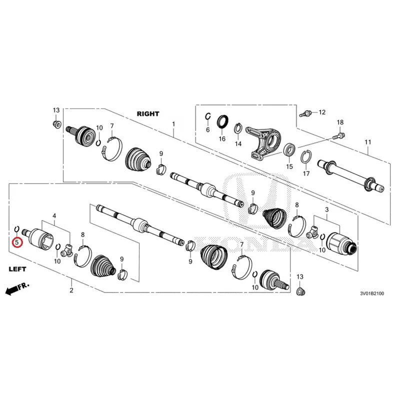 [NEW] JDM HONDA ZR-V RZ3 2023 Front Drive Shaft/Half Shaft GENUINE OEM - Image 6