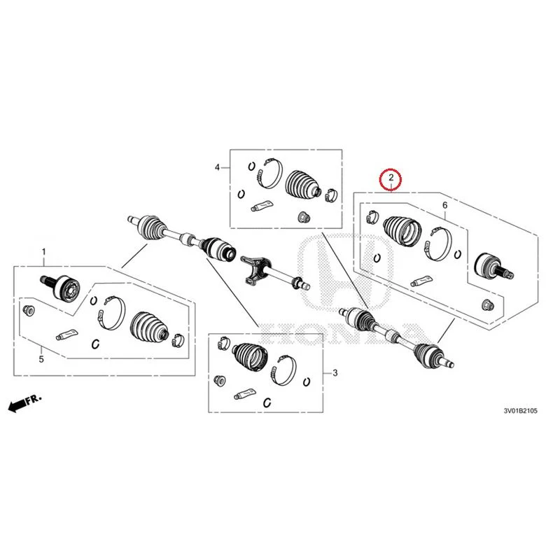 [NEW] JDM HONDA ZR-V RZ3 2023 Front Drive Shaft Set Short Parts GENUINE OEM - Image 3