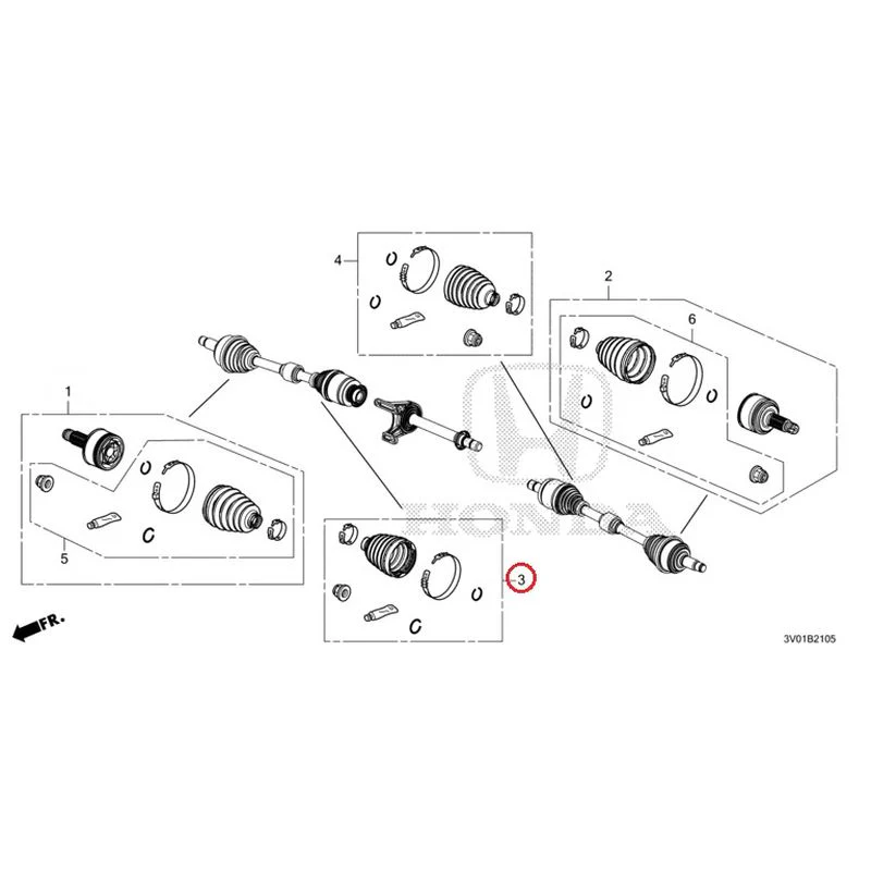 [NEW] JDM HONDA ZR-V RZ3 2023 Front Drive Shaft Set Short Parts GENUINE OEM - Image 4