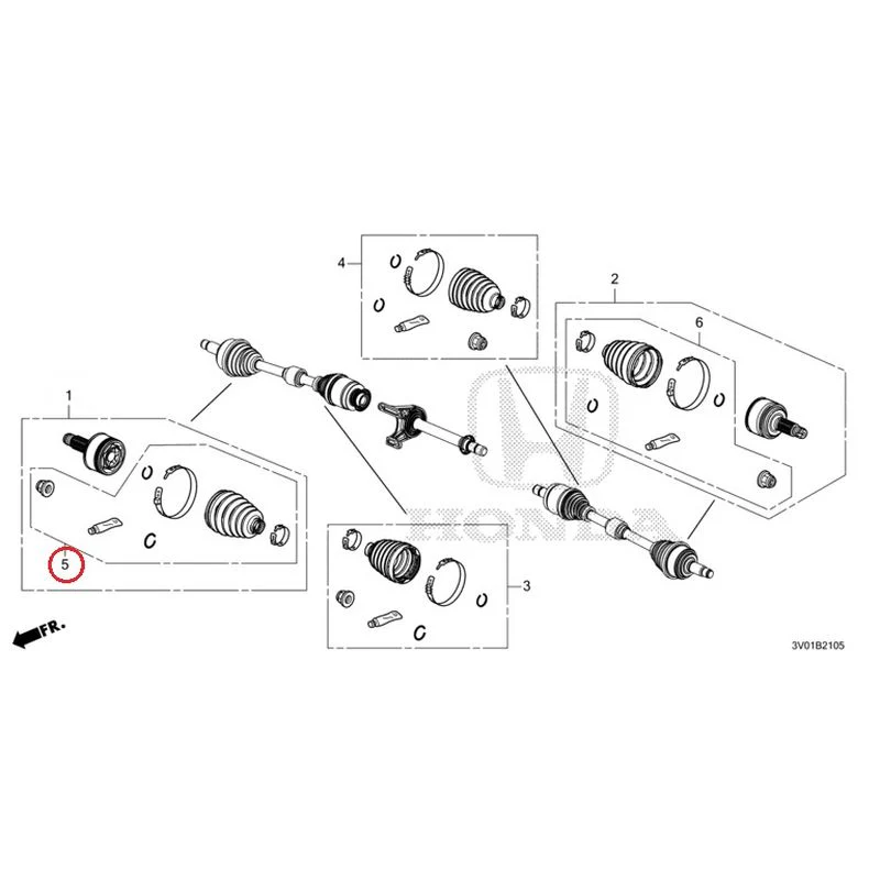[NEW] JDM HONDA ZR-V RZ3 2023 Front Drive Shaft Set Short Parts GENUINE OEM - Image 6