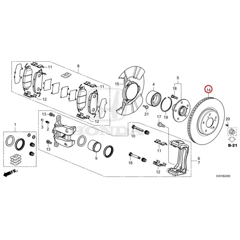 [NEW] JDM HONDA ZR-V RZ3 2023 Front Brake GENUINE OEM - Image 15