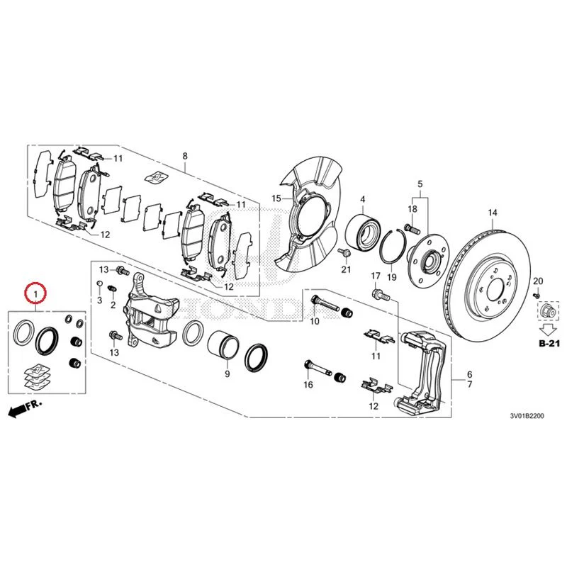 [NEW] JDM HONDA ZR-V RZ3 2023 Front Brake GENUINE OEM - Image 2