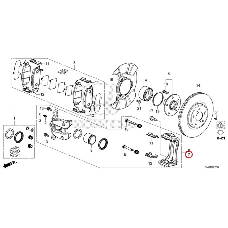 [NEW] JDM HONDA ZR-V RZ3 2023 Front Brake GENUINE OEM - Image 8