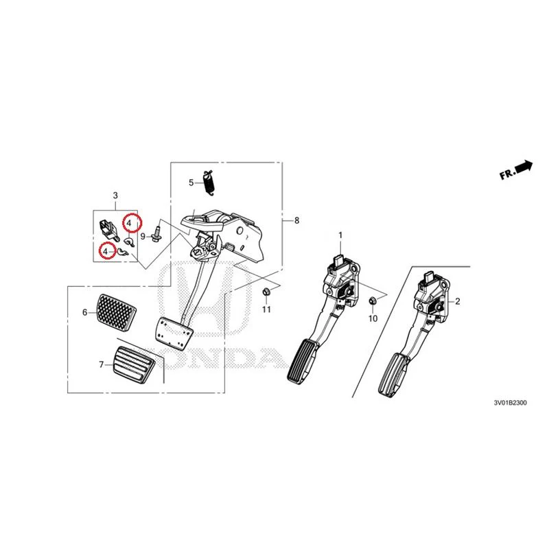 [NEW] JDM HONDA ZR-V RZ3 2023 Pedals GENUINE OEM - Image 4
