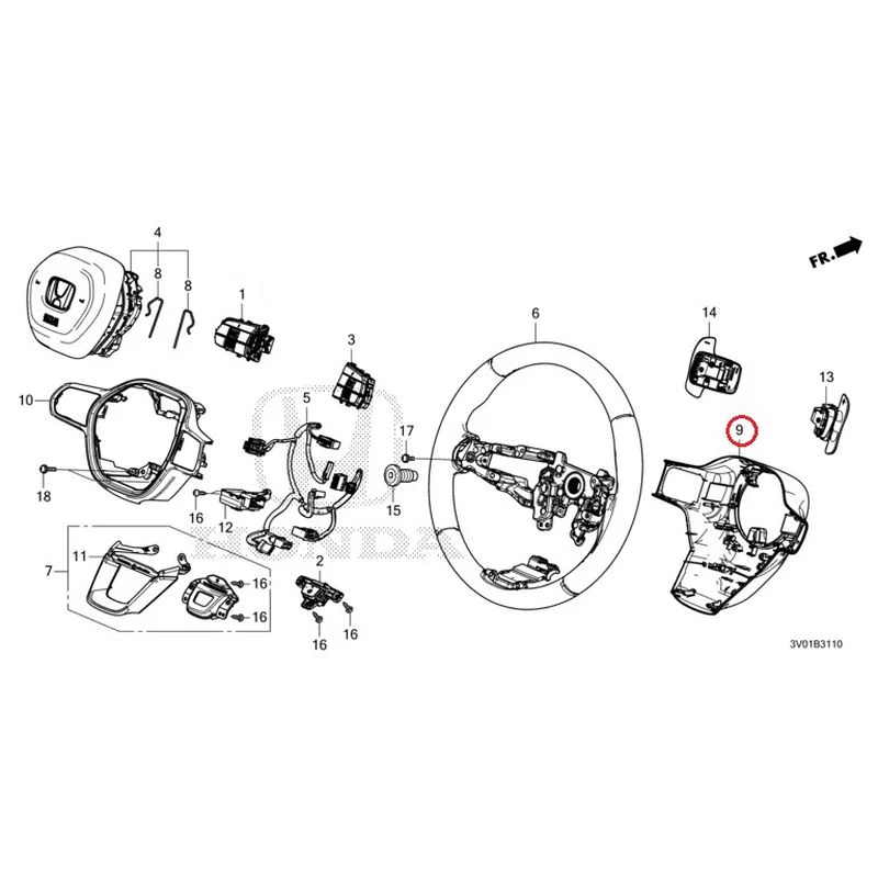 [NEW] JDM HONDA ZR-V RZ3 2023 Steering Wheel GENUINE OEM - Image 10