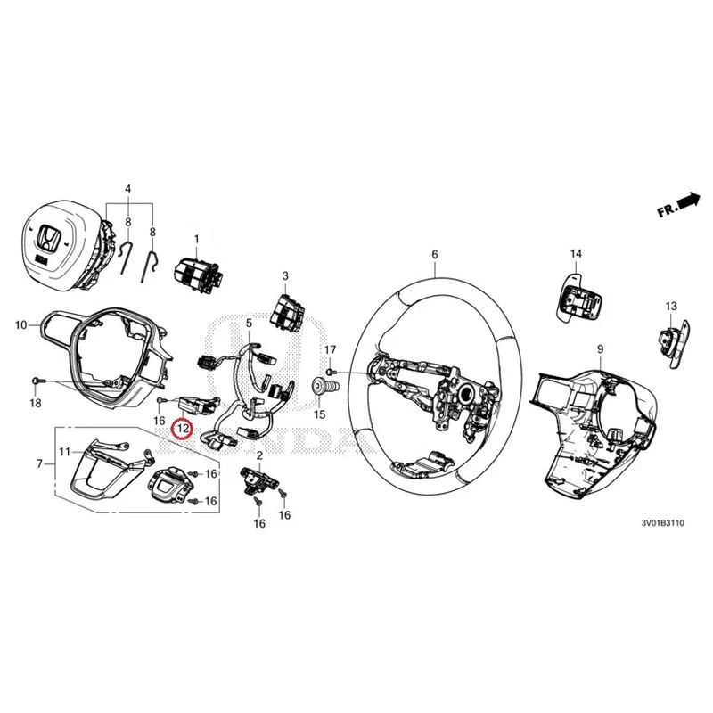 [NEW] JDM HONDA ZR-V RZ3 2023 Steering Wheel GENUINE OEM - Image 12