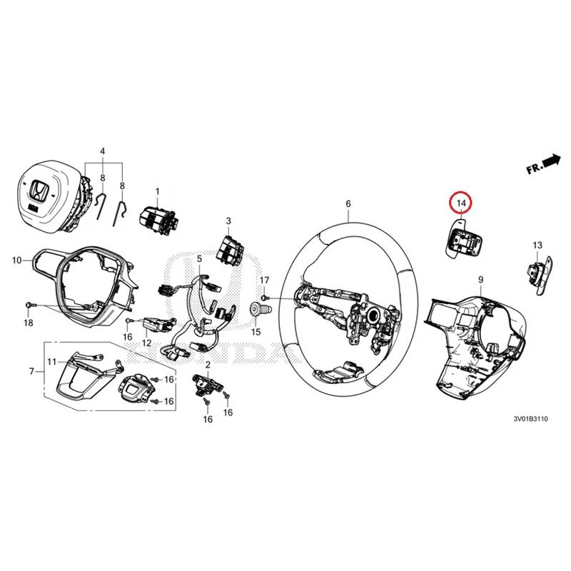 [NEW] JDM HONDA ZR-V RZ3 2023 Steering Wheel GENUINE OEM - Image 14
