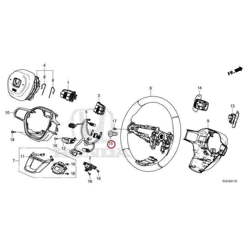 [NEW] JDM HONDA ZR-V RZ3 2023 Steering Wheel GENUINE OEM - Image 15