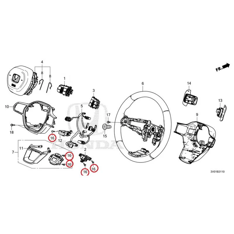 [NEW] JDM HONDA ZR-V RZ3 2023 Steering Wheel GENUINE OEM - Image 16