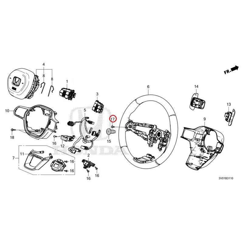 [NEW] JDM HONDA ZR-V RZ3 2023 Steering Wheel GENUINE OEM - Image 17