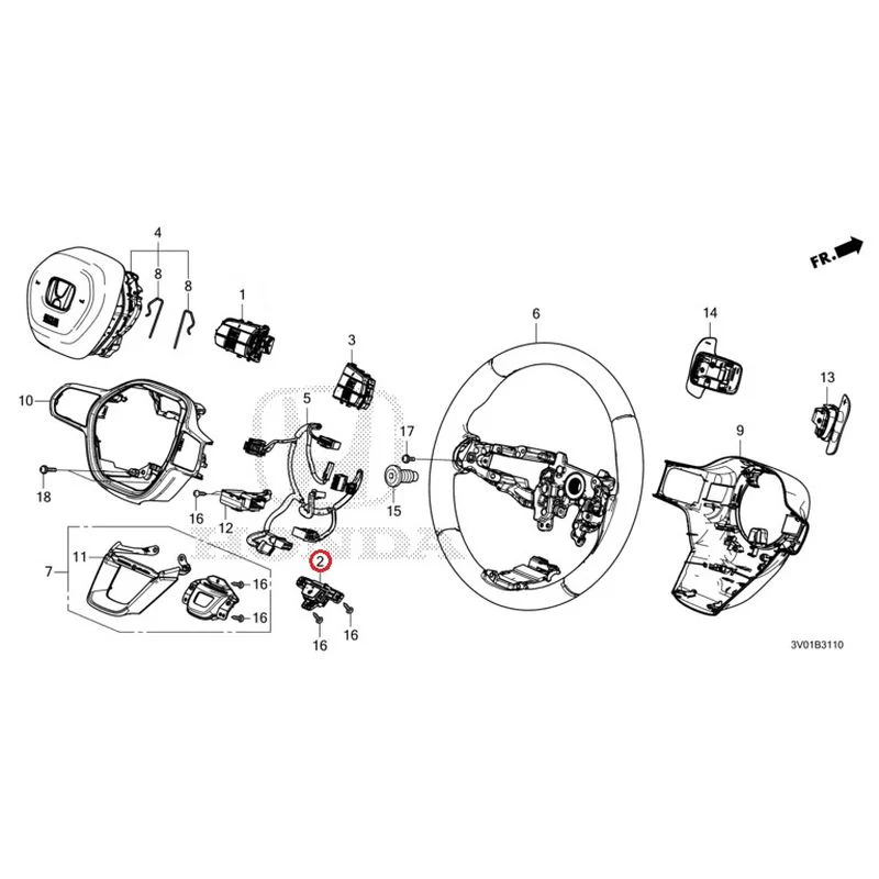 [NEW] JDM HONDA ZR-V RZ3 2023 Steering Wheel GENUINE OEM - Image 3