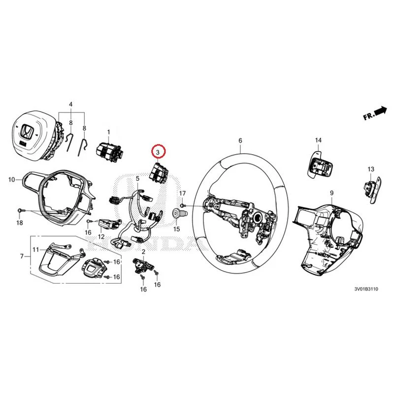 [NEW] JDM HONDA ZR-V RZ3 2023 Steering Wheel GENUINE OEM - Image 4
