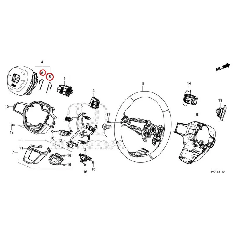 [NEW] JDM HONDA ZR-V RZ3 2023 Steering Wheel GENUINE OEM - Image 9