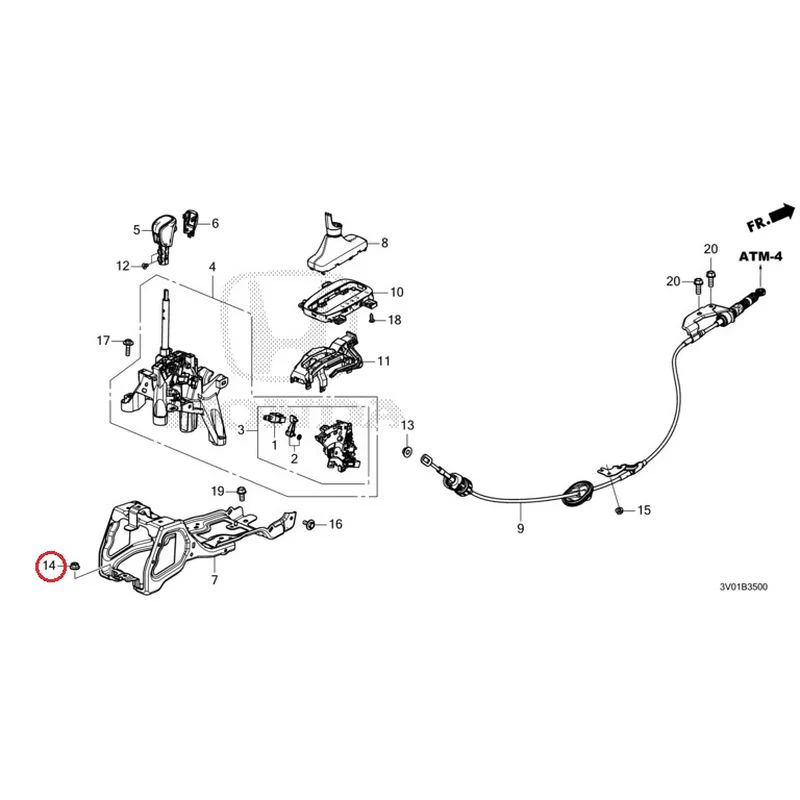 [NEW] JDM HONDA ZR-V RZ3 2023 Select Lever GENUINE OEM - Image 15