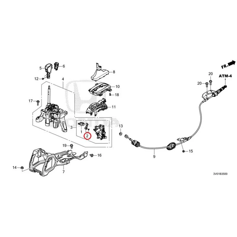 [NEW] JDM HONDA ZR-V RZ3 2023 Select Lever GENUINE OEM - Image 3