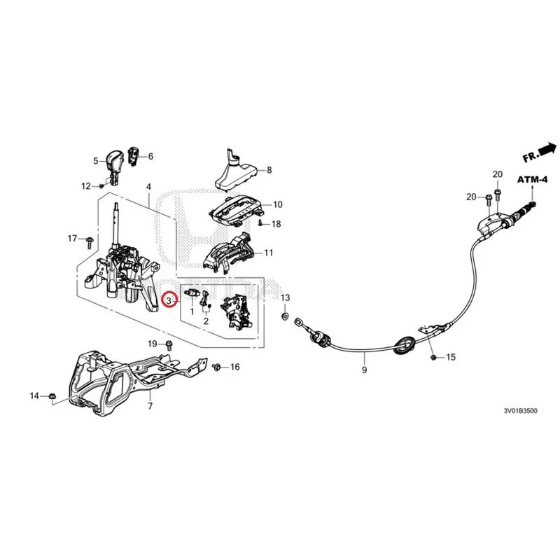 [NEW] JDM HONDA ZR-V RZ3 2023 Select Lever GENUINE OEM - Image 4