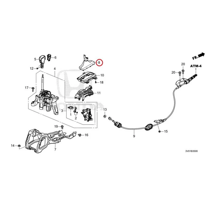 [NEW] JDM HONDA ZR-V RZ3 2023 Select Lever GENUINE OEM - Image 9