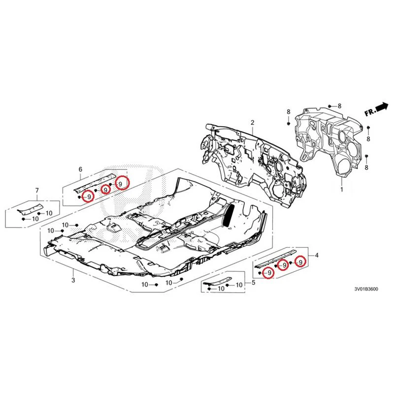 [NEW] JDM HONDA ZR-V RZ3 2023 Floor Mat GENUINE OEM - Image 10
