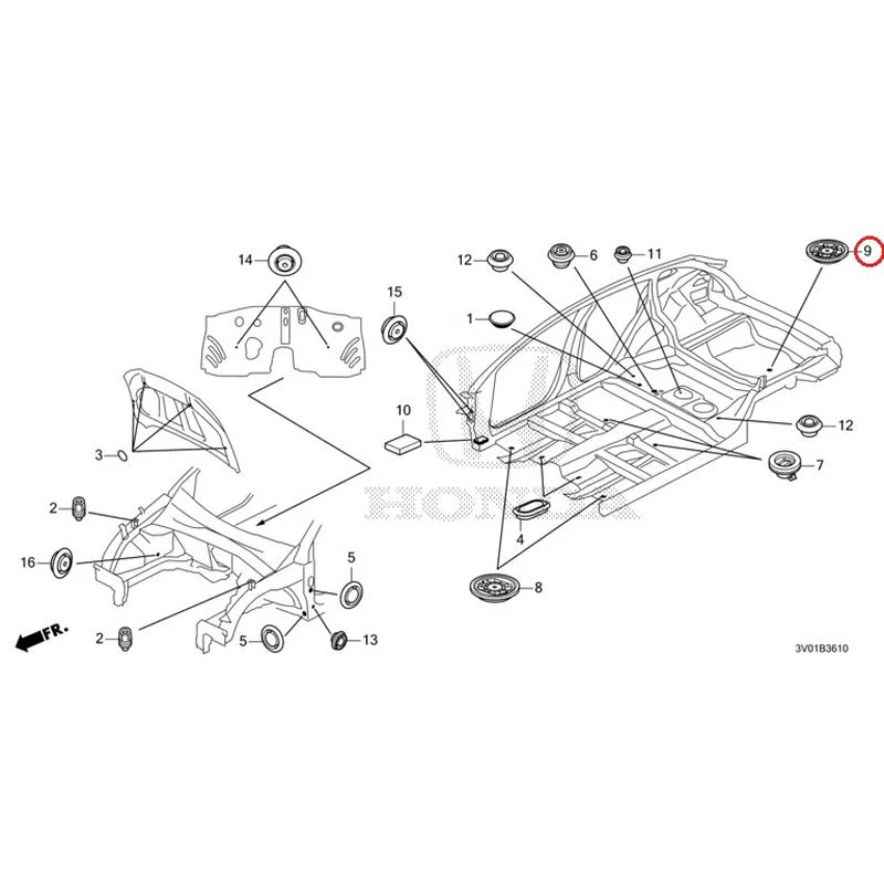 [NEW] JDM HONDA ZR-V RZ3 2023 Grommets (Front) GENUINE OEM - Image 10