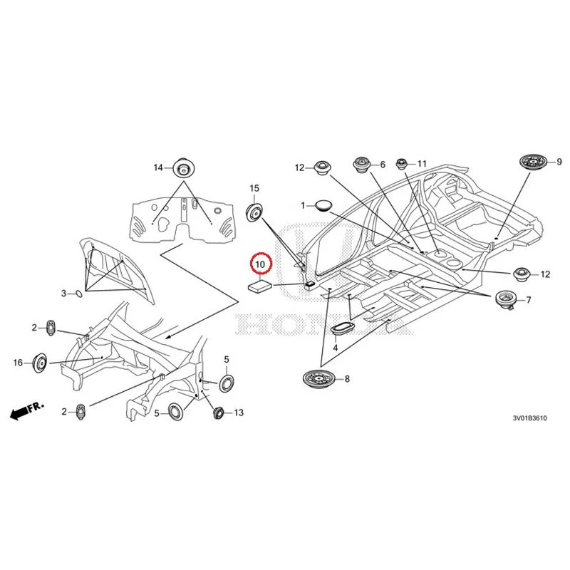 [NEW] JDM HONDA ZR-V RZ3 2023 Grommets (Front) GENUINE OEM - Image 11