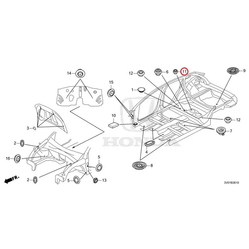 [NEW] JDM HONDA ZR-V RZ3 2023 Grommets (Front) GENUINE OEM - Image 12