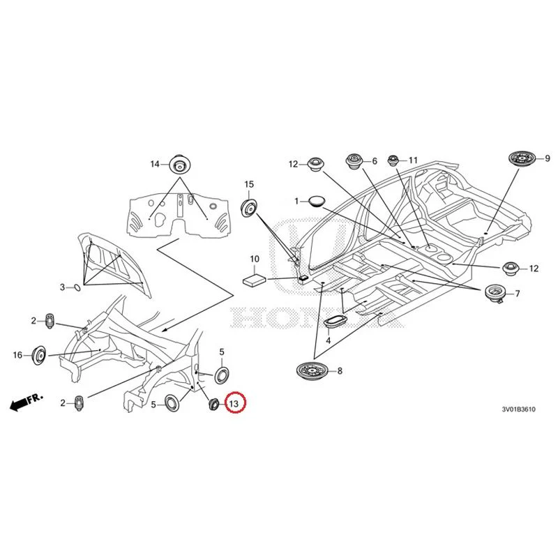 [NEW] JDM HONDA ZR-V RZ3 2023 Grommets (Front) GENUINE OEM - Image 14