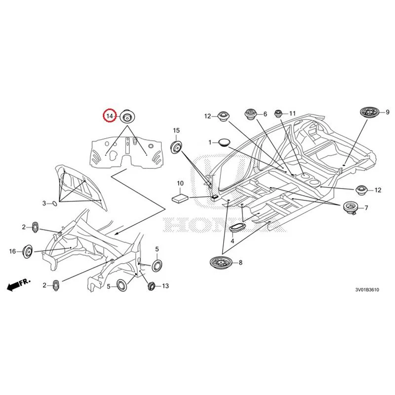 [NEW] JDM HONDA ZR-V RZ3 2023 Grommets (Front) GENUINE OEM - Image 15