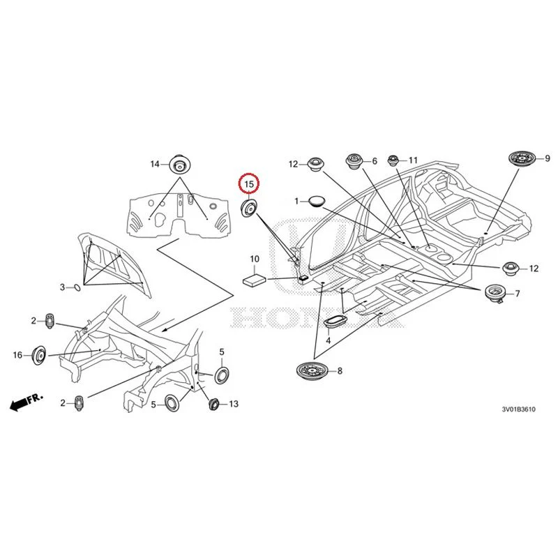 [NEW] JDM HONDA ZR-V RZ3 2023 Grommets (Front) GENUINE OEM - Image 16