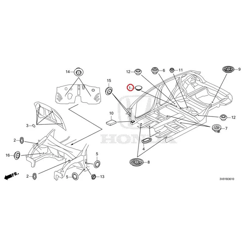[NEW] JDM HONDA ZR-V RZ3 2023 Grommets (Front) GENUINE OEM - Image 2