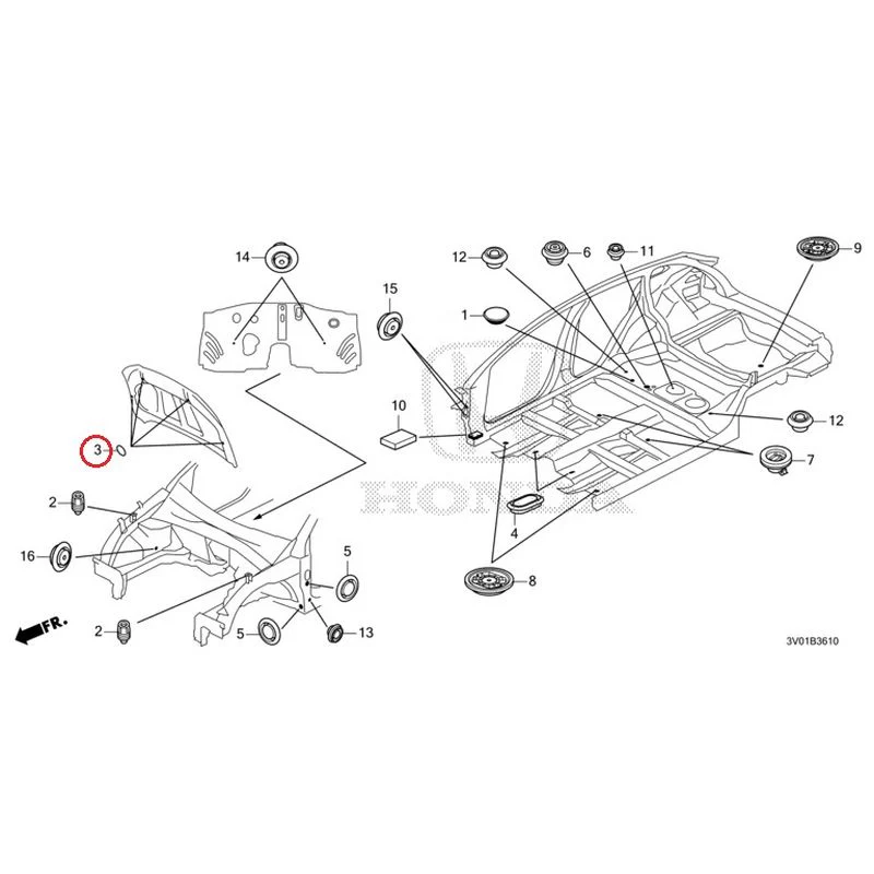 [NEW] JDM HONDA ZR-V RZ3 2023 Grommets (Front) GENUINE OEM - Image 4