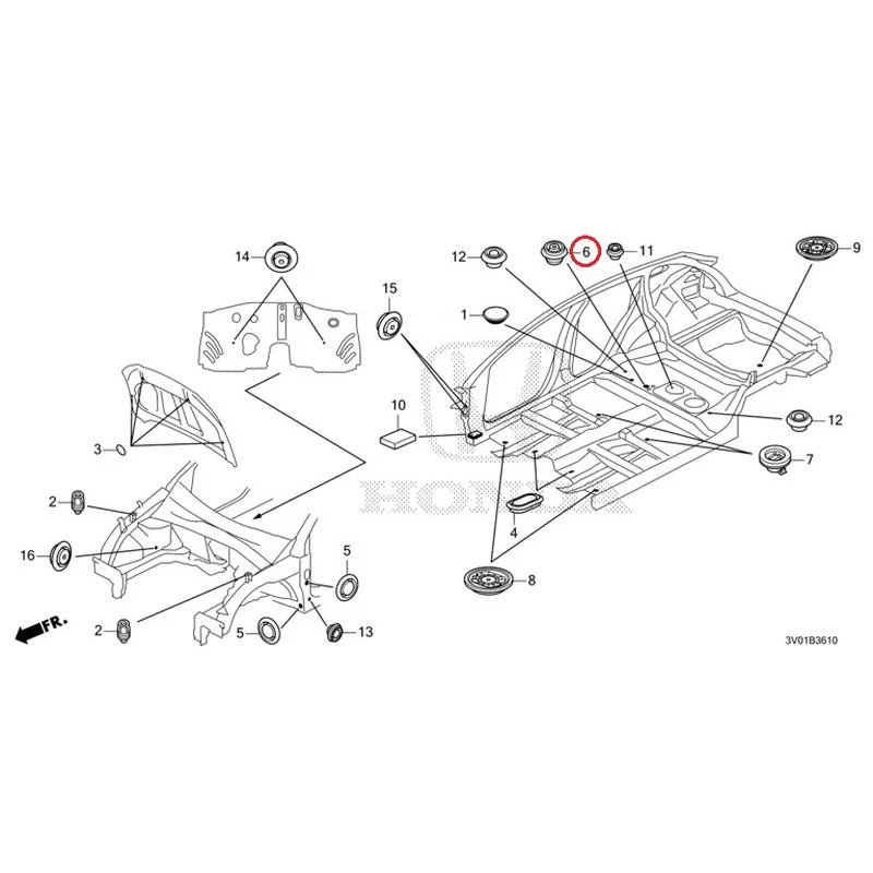 [NEW] JDM HONDA ZR-V RZ3 2023 Grommets (Front) GENUINE OEM - Image 7