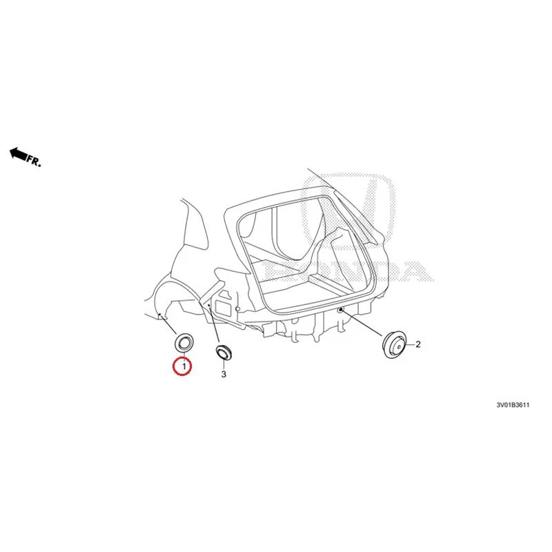 [NEW] JDM HONDA ZR-V RZ3 2023 Grommets (Rear) GENUINE OEM - Image 2