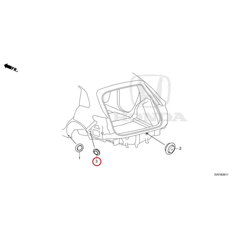 [NEW] JDM HONDA ZR-V RZ3 2023 Grommets (Rear) GENUINE OEM - Image 4