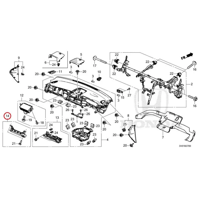 [NEW] JDM HONDA ZR-V RZ3 2023 Instrument panel GENUINE OEM - Image 14