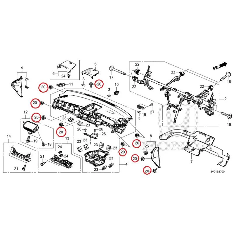 [NEW] JDM HONDA ZR-V RZ3 2023 Instrument panel GENUINE OEM - Image 20