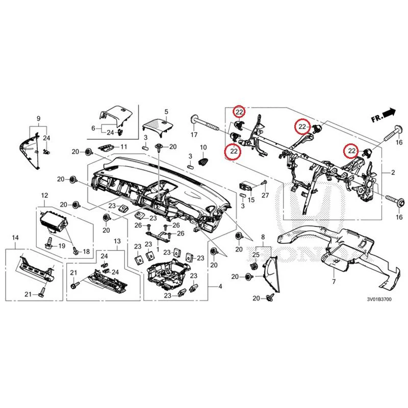 [NEW] JDM HONDA ZR-V RZ3 2023 Instrument panel GENUINE OEM - Image 22