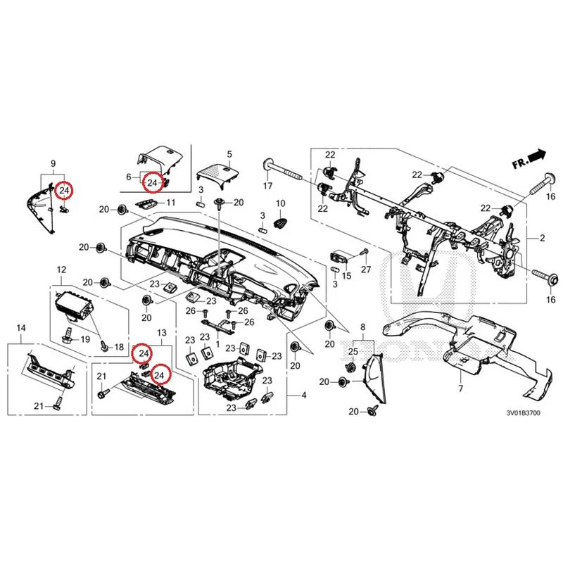 [NEW] JDM HONDA ZR-V RZ3 2023 Instrument panel GENUINE OEM - Image 24