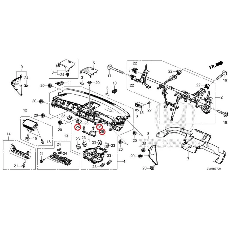 [NEW] JDM HONDA ZR-V RZ3 2023 Instrument panel GENUINE OEM - Image 26