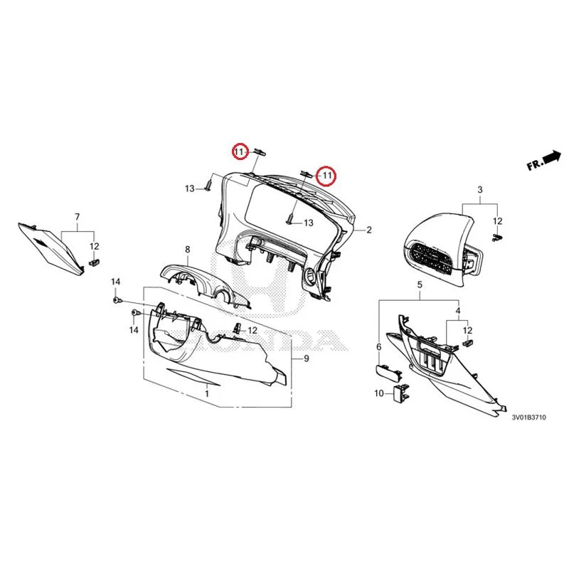 [NEW] JDM HONDA ZR-V RZ3 2023 Instrument panel garnish (driver side) GENUINE OEM - Image 10