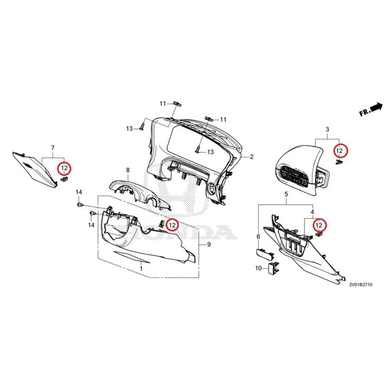 [NEW] JDM HONDA ZR-V RZ3 2023 Instrument panel garnish (driver side) GENUINE OEM - Image 11