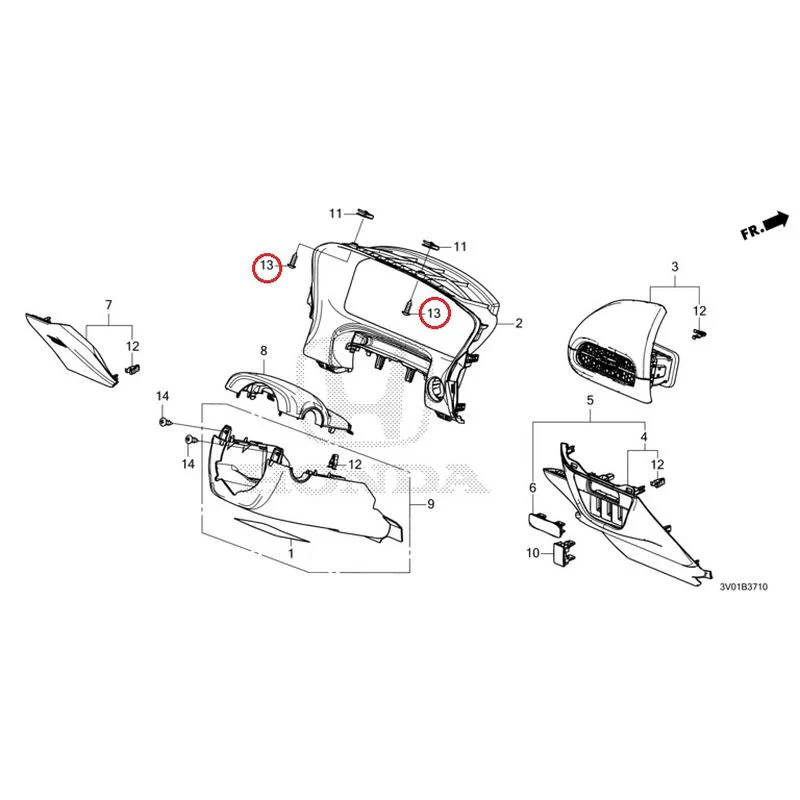 [NEW] JDM HONDA ZR-V RZ3 2023 Instrument panel garnish (driver side) GENUINE OEM - Image 12