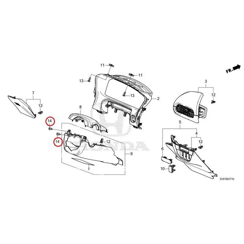 [NEW] JDM HONDA ZR-V RZ3 2023 Instrument panel garnish (driver side) GENUINE OEM - Image 13