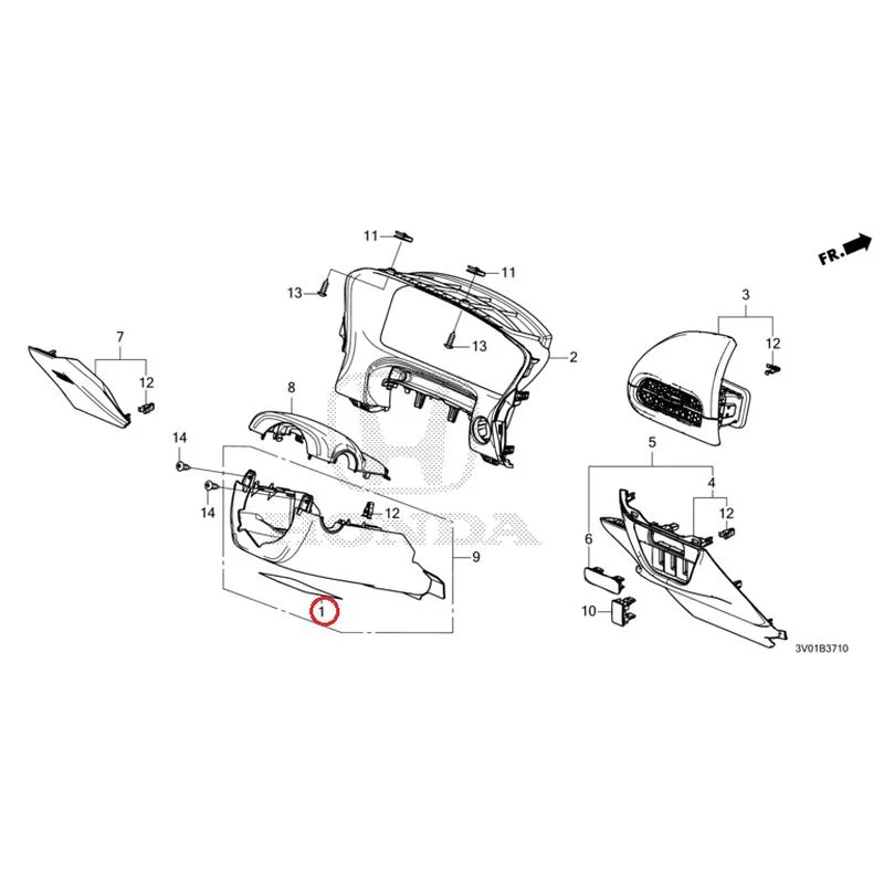 [NEW] JDM HONDA ZR-V RZ3 2023 Instrument panel garnish (driver side) GENUINE OEM - Image 2